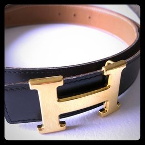 HERMES Constance H buckle leather belt